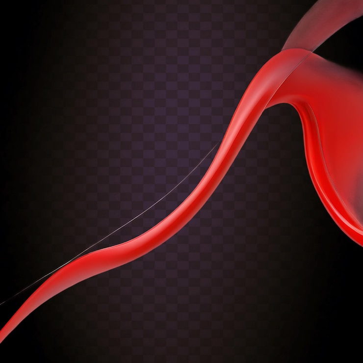 PSD abstract waves isolated on transparent background