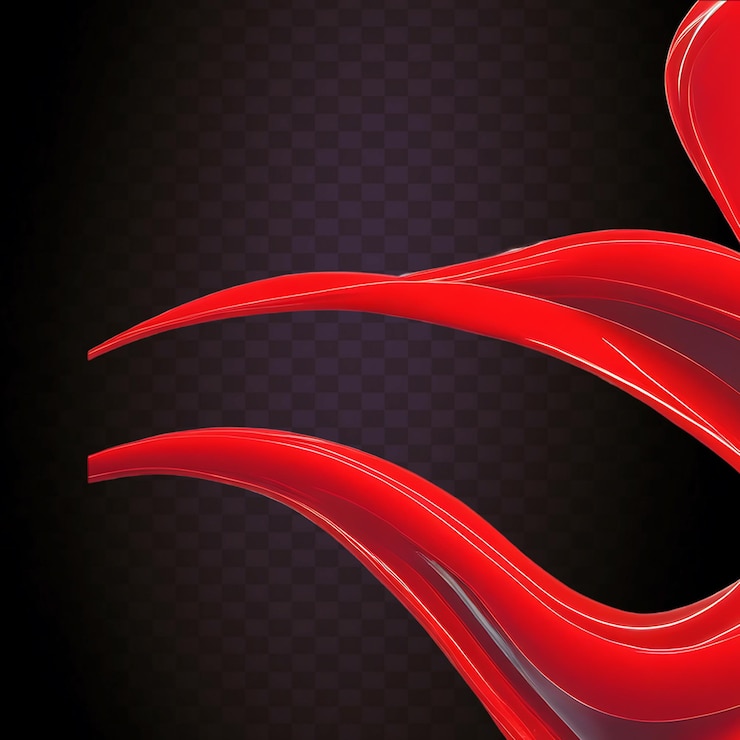 PSD abstract waves isolated on transparent background