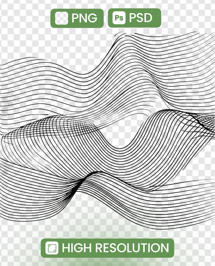 PSD abstract wavy lines pattern geometric design concept