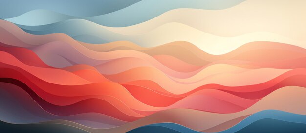 Abstract wavy patterns in soft colors create a serene artistic