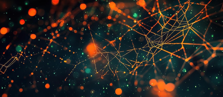 PSD abstract web of light
