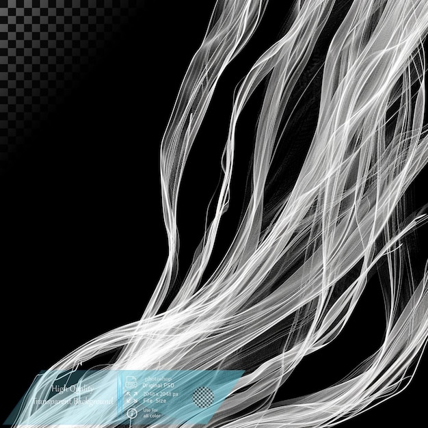 Abstract White Flowing Lines