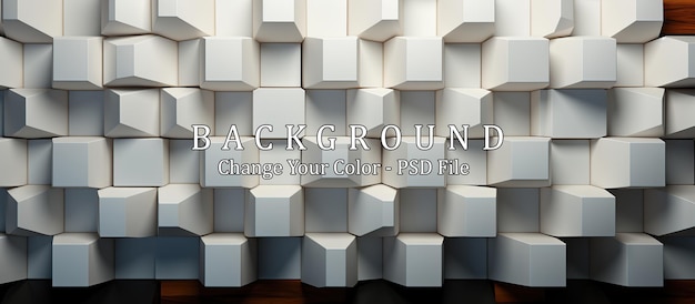 PSD abstract white geometric cubes background futuristic background