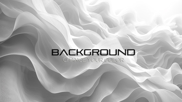 PSD abstract white and light gray wave modern soft luxury texture background