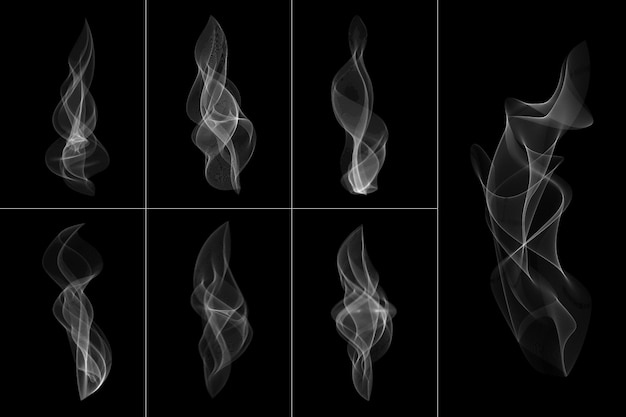 Abstract white smoke transparent shape