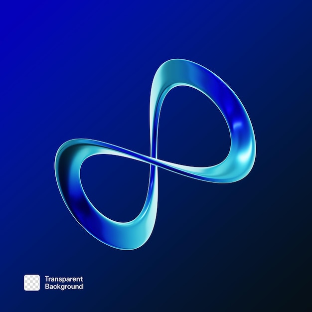 Abstract Y2K Geometric Shape 3D Icon PNG Template