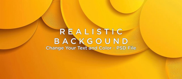 PSD abstract yellow circles background
