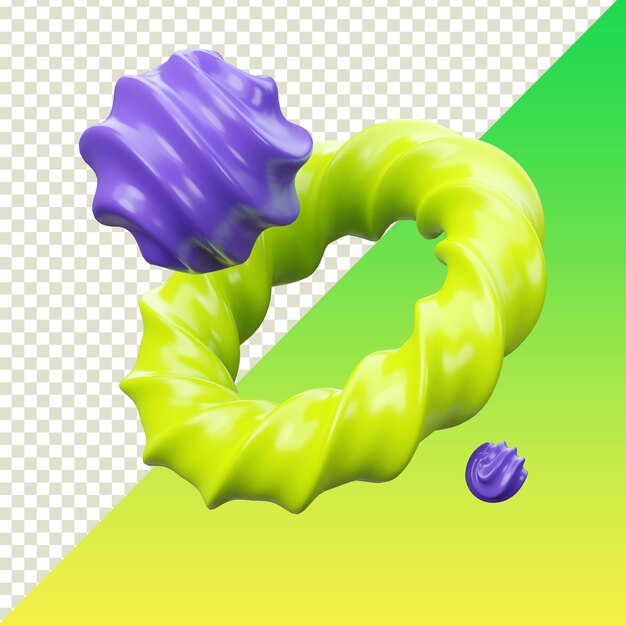 Abstracte 3D-vormen geïsoleerd op een doorzichtige achtergrond