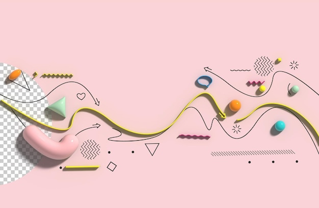 Abstracte achtergrond Digitale 3d illustratie Posterontwerp