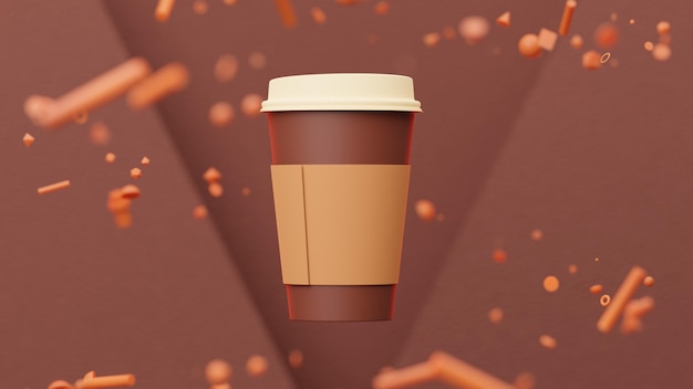 Abstracte achtergrond met koffiekopje
