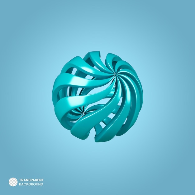 PSD abstracte ballen pictogram 3d render illustratie