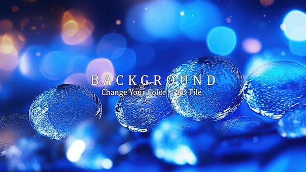 Abstracte Blauwe bokehachtergrond Generatieve AI
