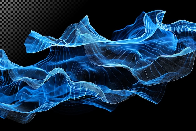 Abstracte blauwe energiegolf