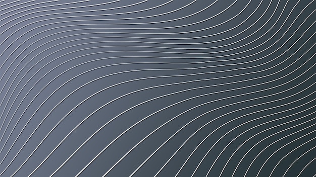 Abstracte chrome golflijnen patroon achtergrond