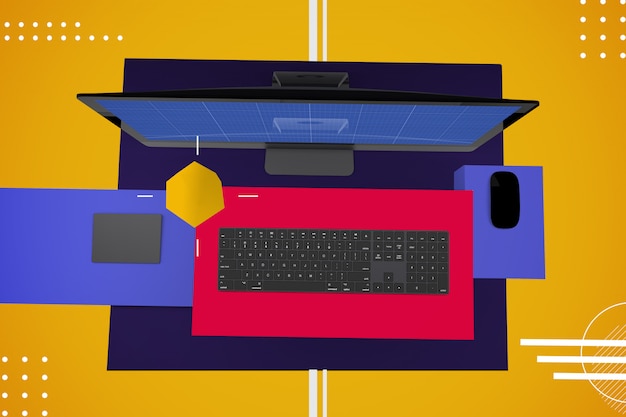 Abstracte computer Pro V.2 Mockup
