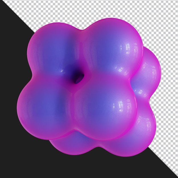 Abstracte geometrische vorm futuristische gradiënt materiaal ontwerp 3D-rendering
