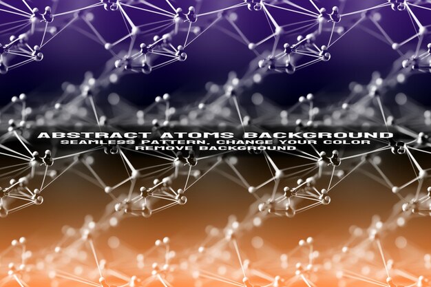 PSD abstracte gestructureerde achtergrond met bewerkbare molecuul- en atoompatroon psd-indeling