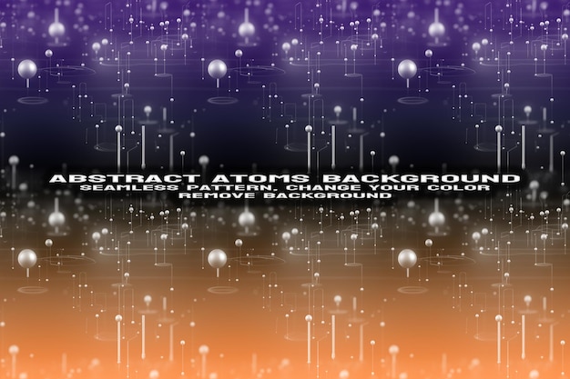 Abstracte gestructureerde achtergrond met bewerkbare molecuul- en atoompatroon PSD-indeling