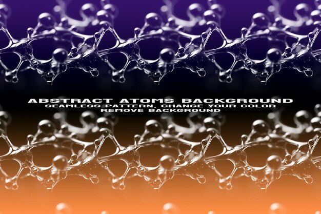 PSD abstracte gestructureerde achtergrond met bewerkbare molecuul- en atoompatroon psd-indeling