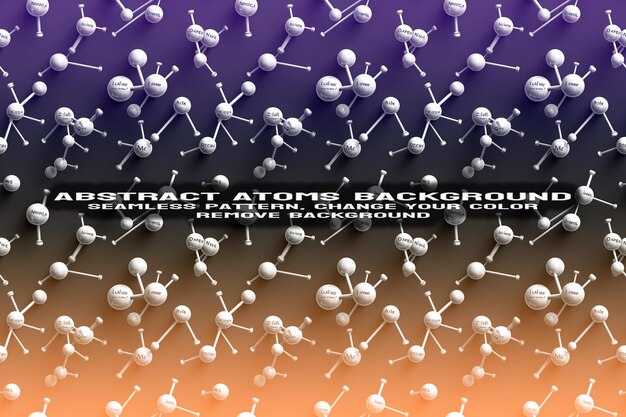 PSD abstracte gestructureerde achtergrond met bewerkbare molecuul- en atoompatroon psd-indeling