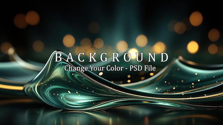 PSD abstracte golvende achtergrond met bokeh-lichten