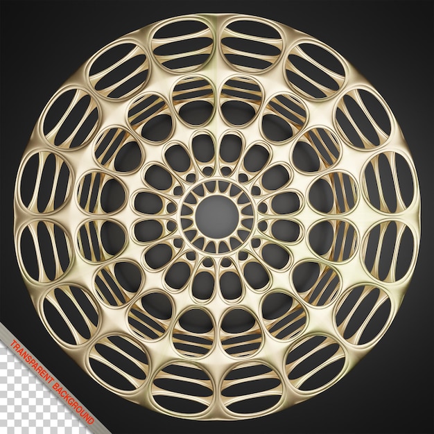 Abstracte gouden metalen 3D cirkel