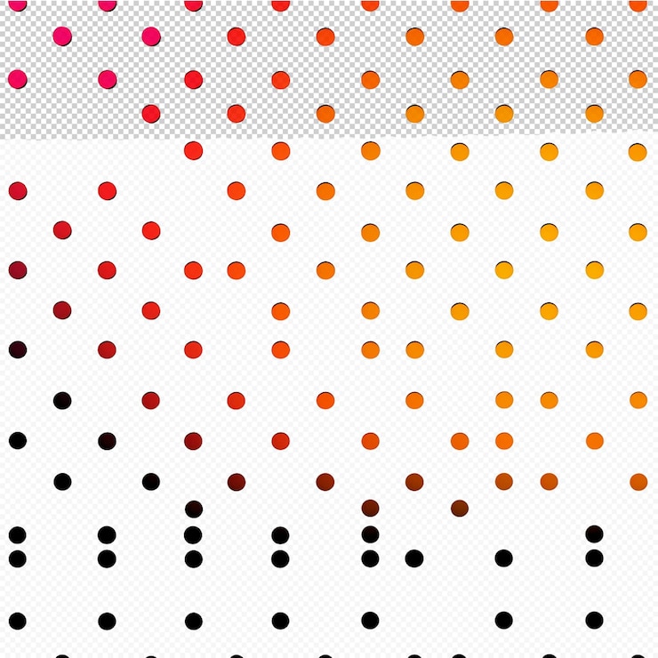 PSD abstracte halftone gradiënt kleurrijk patroon transparante achtergrond