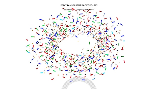 PSD abstracte kleurrijke confetti achtergrond