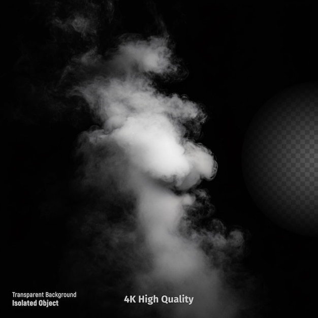 Abstracte mist- of rook-effect geïsoleerd op een zwarte achtergrond