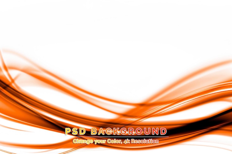 PSD abstracte oranje achtergrond met bewegingsgolf