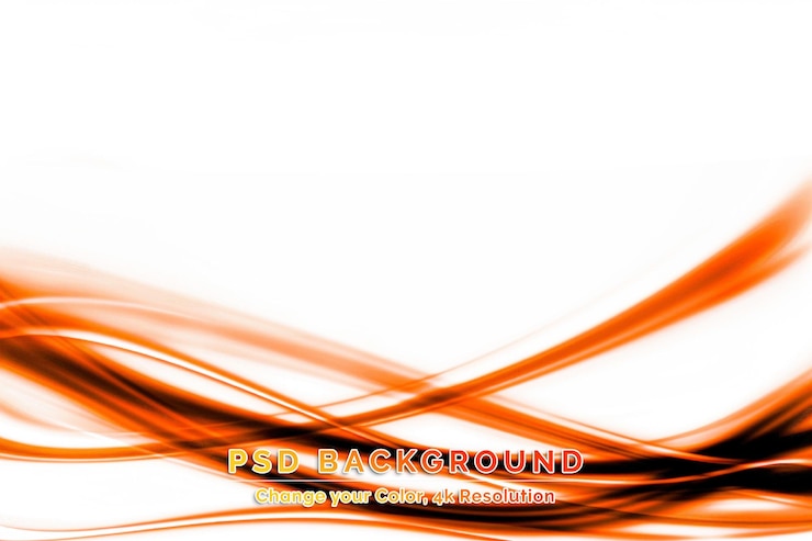 PSD abstracte oranje achtergrond met bewegingsgolf