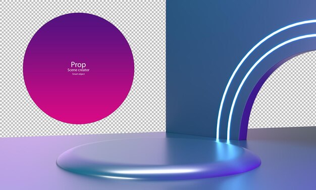 Abstracte schemering kleur voor product mockup product podium sjabloon cirkel podium voor showcase