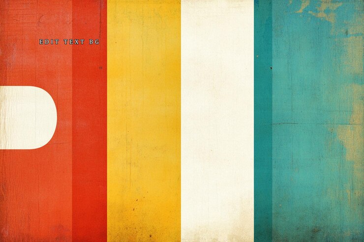 PSD abstracte vintage gestructureerde achtergrond met verticale strepen in rood oranje geel wit en blauwblauw