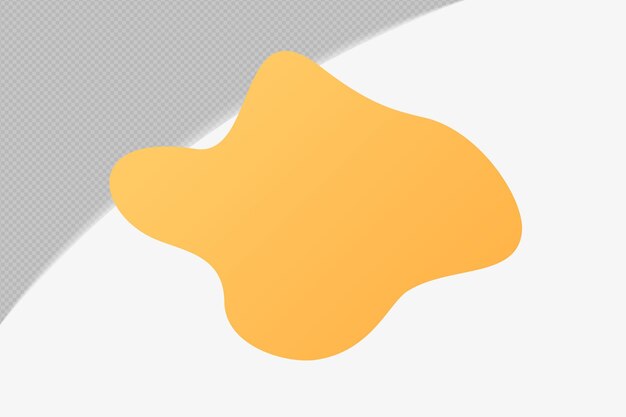 Abstracte vorm transparant element met gele zachte kleur sjabloon psd png ontwerp