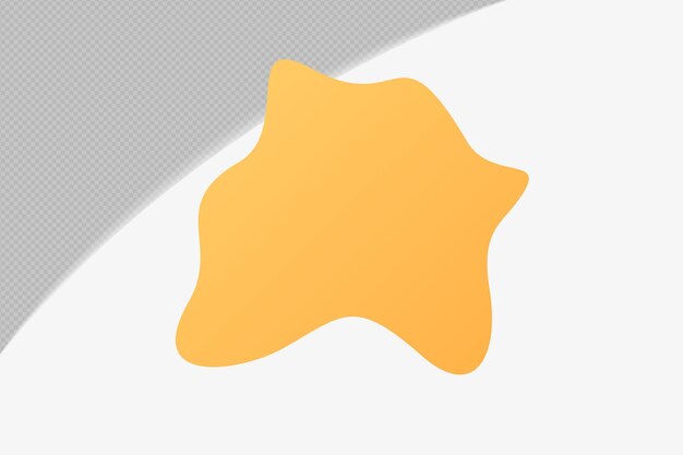 Abstracte vorm transparant element met gele zachte kleur sjabloon psd png ontwerp