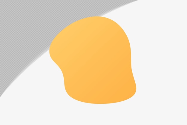 Abstracte vorm transparant element met gele zachte kleur sjabloon psd png ontwerp