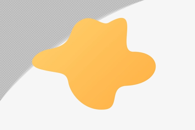Abstracte vorm transparant element met gele zachte kleur sjabloon psd png ontwerp