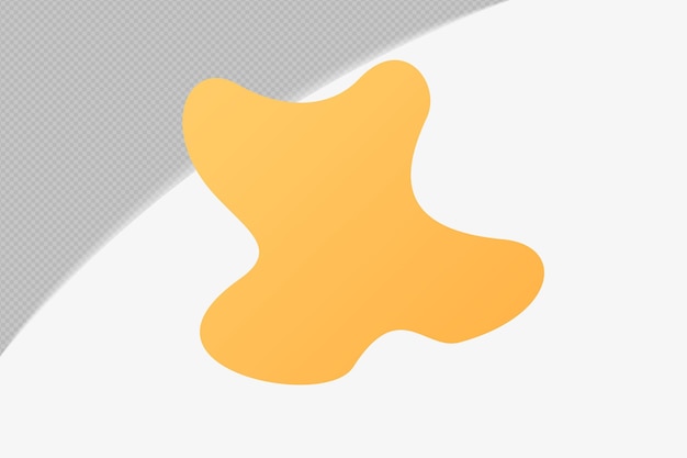 Abstracte vorm transparant element met gele zachte kleur sjabloon psd png ontwerp