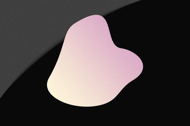 Abstracte vorm transparant gradiënt element met roze zachte kleur sjabloon psd png ontwerp