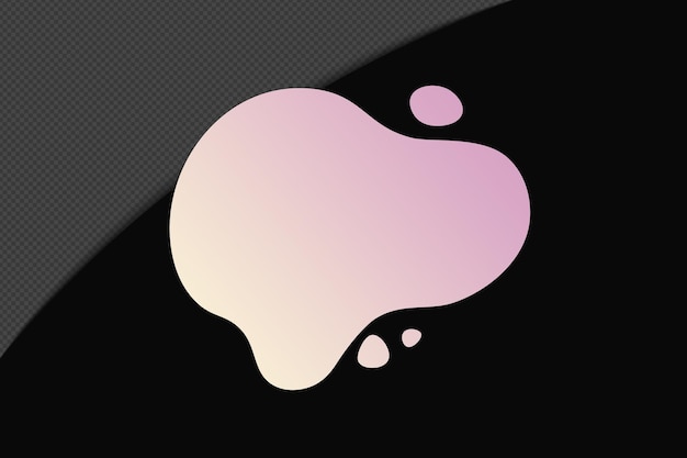 Abstracte vorm transparant gradiënt element met roze zachte kleur sjabloon psd png ontwerp
