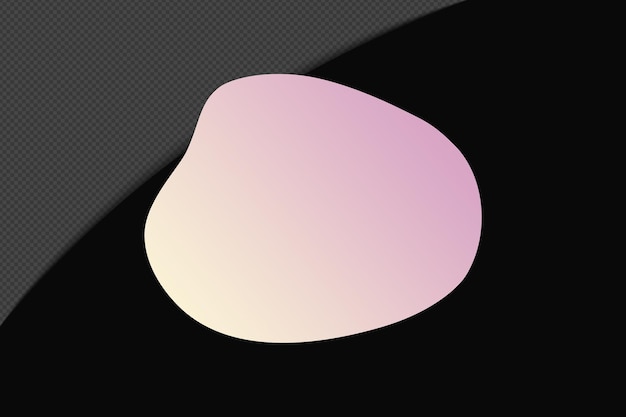 Abstracte vorm transparant gradiënt element met roze zachte kleur sjabloon psd png ontwerp