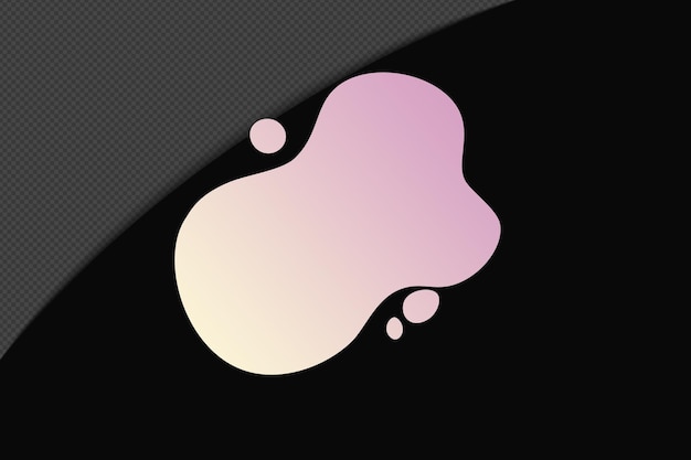 Abstracte vorm transparant gradiënt element met roze zachte kleur sjabloon psd png ontwerp