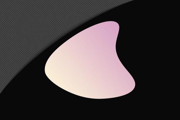 Abstracte vorm transparant gradiënt element met roze zachte kleur sjabloon psd png ontwerp