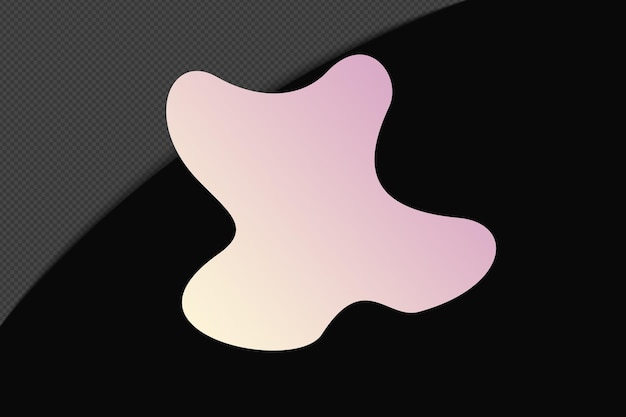 Abstracte vorm transparant gradiënt element met roze zachte kleur sjabloon psd png ontwerp