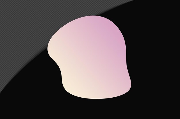 Abstracte vorm transparant gradiënt element met roze zachte kleur sjabloon psd png ontwerp