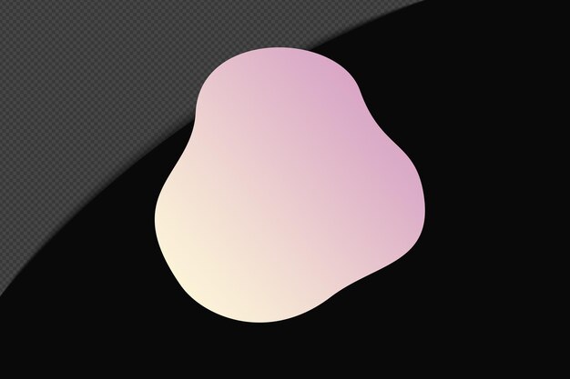 Abstracte vorm transparant gradiënt element met roze zachte kleur sjabloon psd png ontwerp