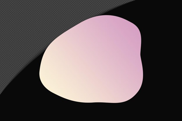Abstracte vorm transparant gradiënt element met roze zachte kleur sjabloon psd png ontwerp