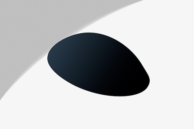 Abstracte vorm transparant Gradiëntelement met Zwarte Middernacht Mirage Kleur sjabloon psd png ontwerp