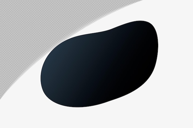 Abstracte vorm transparant Gradiëntelement met Zwarte Middernacht Mirage Kleur sjabloon psd png ontwerp
