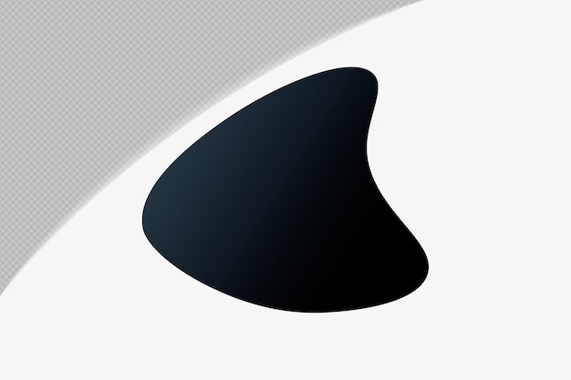 Abstracte vorm transparant Gradiëntelement met Zwarte Middernacht Mirage Kleur sjabloon psd png ontwerp